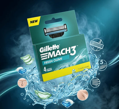 Gillette - Mach3 Fresh Clean Razor Blades
