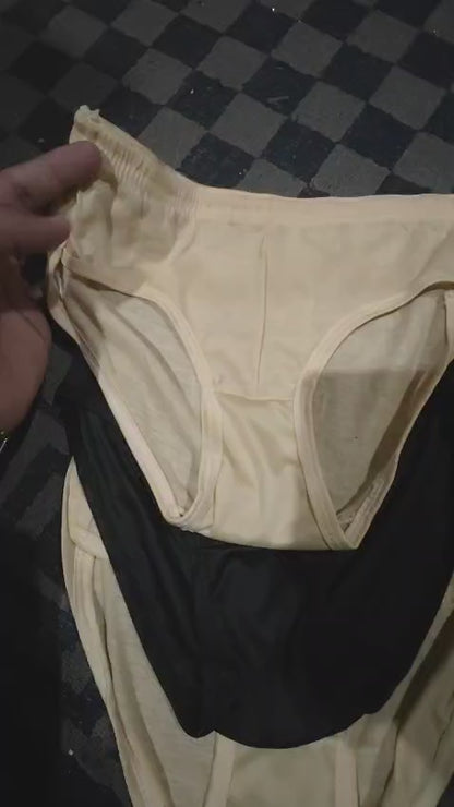 Pack Of 3 Girl Briefs Women's Panties Cotton Underwear - Apparel Product Designed For Wear And Daily Undergarment Routine (Random Color) - 2XL