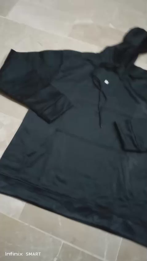 Black Polyester Hoodie – Warm, Soft & Stylish | Unisex Casual Wear for Winter & Everyday Comfort - Extra Large