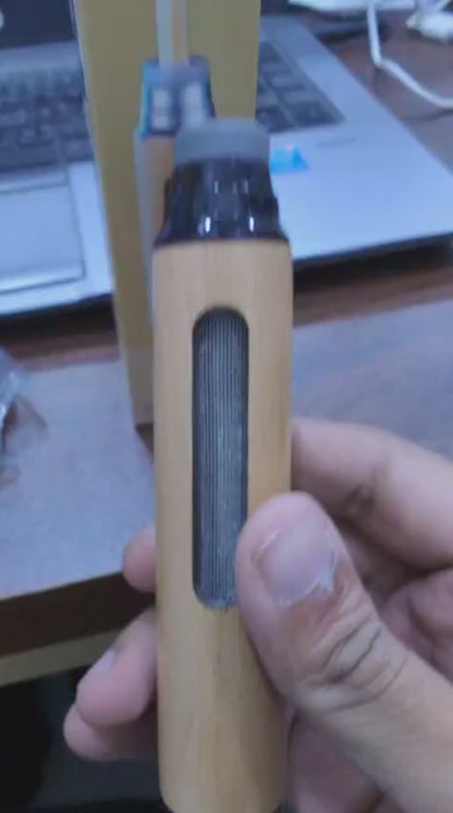 Premium Handheld Ashless Cigarette Holder – Portable Wooden Anti-Ash Car & Desktop Smoking Sleeve Protective Cover