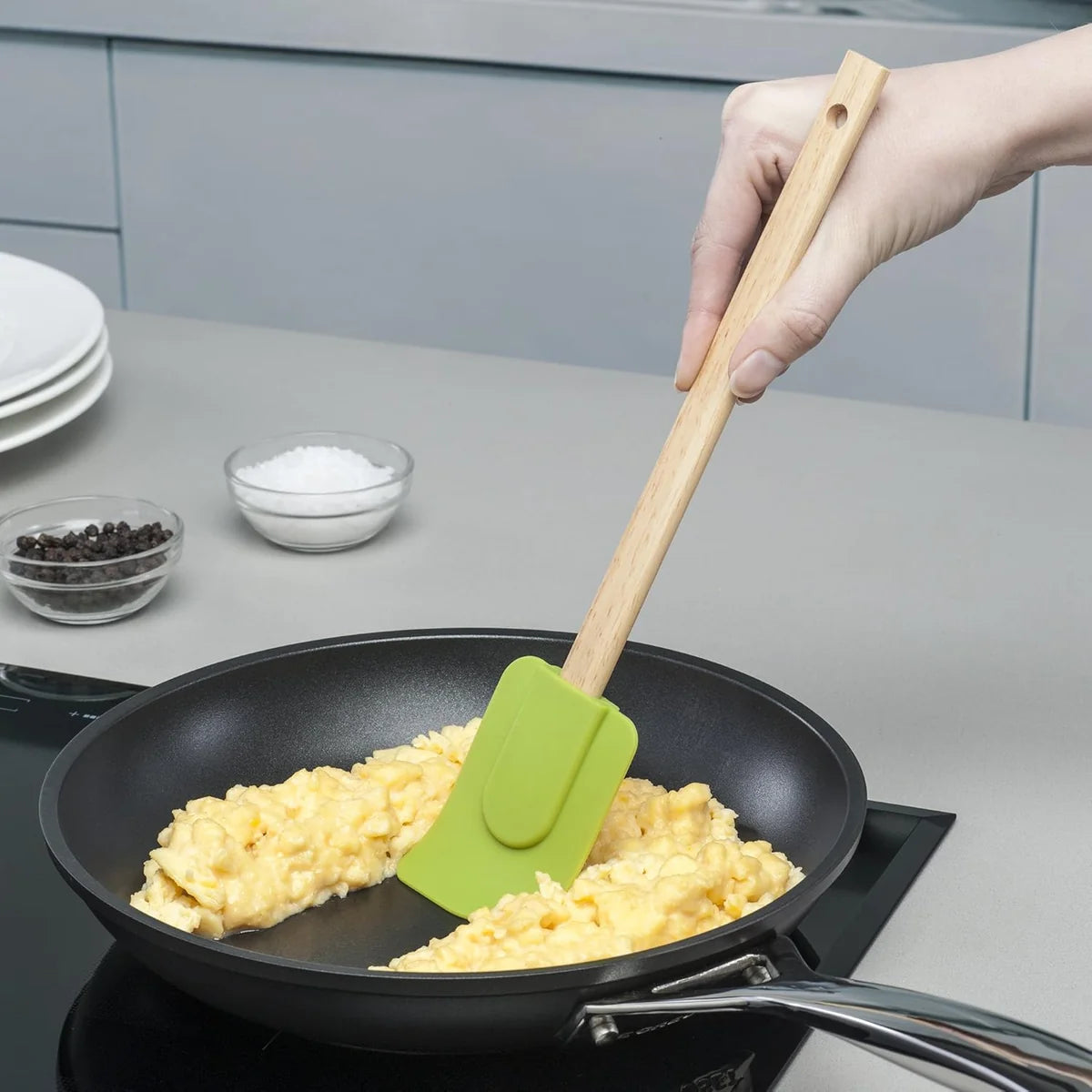 Silicone Spatula with Wooden Handle