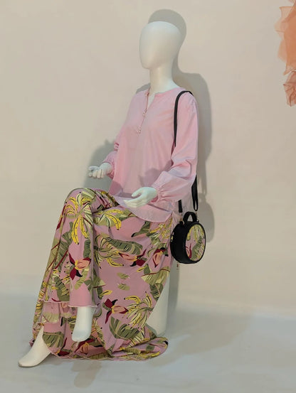 Tropical Print Suit Set